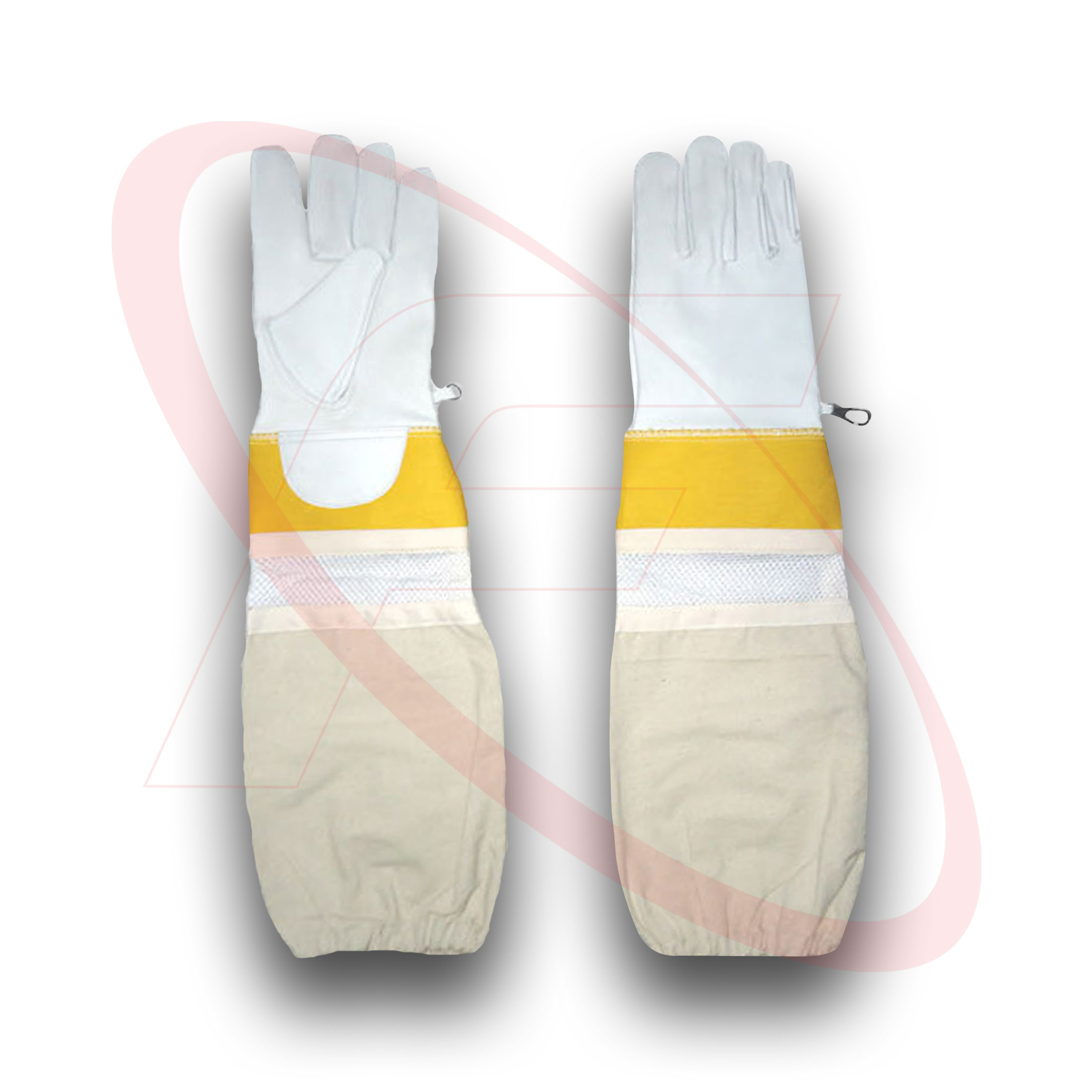 Top Quality Beekeeping Safety Gloves in Cowhide Leather Bee-Keepers Gloves For Hand Protection Yellow Rubberized Cuff