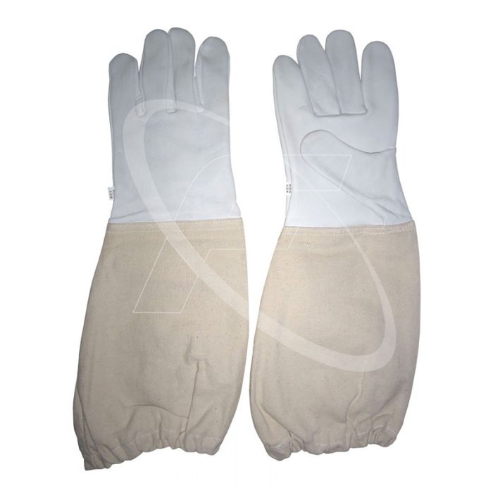 Beekeeping Safety Gloves in Premium Goat Leather Bee-Keepers Gloves for Hand Protection Canvas Cuff