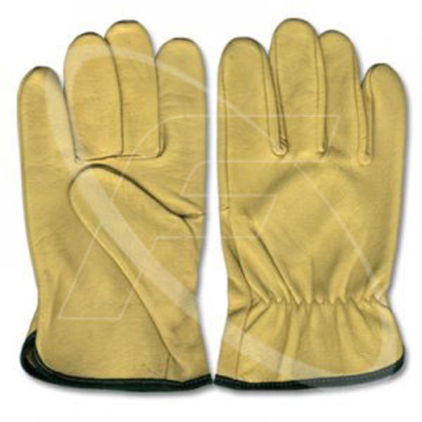 Lorry Driver Gloves Leather Hi-Vis Haulage Fleece Lined Warehouse Rigger Gloves