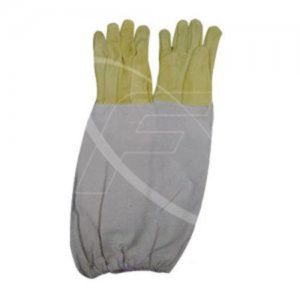 Beekeeping Safety Gloves in Cowhide Leather Bee-Keepers Gloves For Hand Protection Yellow Rubberized Cuff