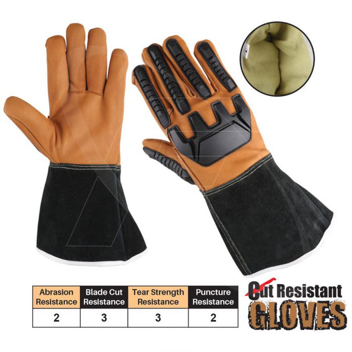 Anti Impact Gloves and Cut Resistant Gloves Goatskin Driver Gloves 551