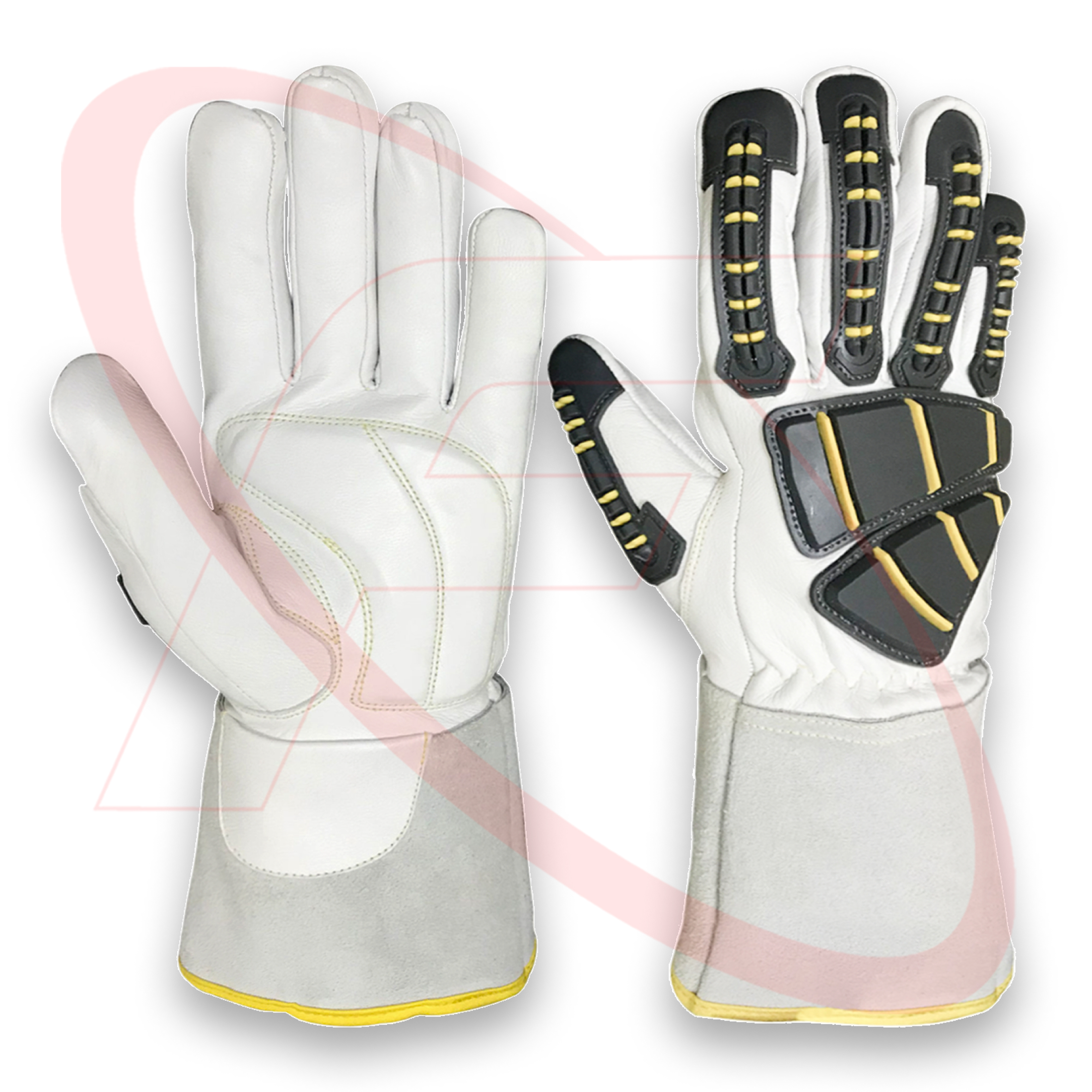 Impact Protective Driver Gloves in Goatskin Leather Un-lined Safety Driving Gloves