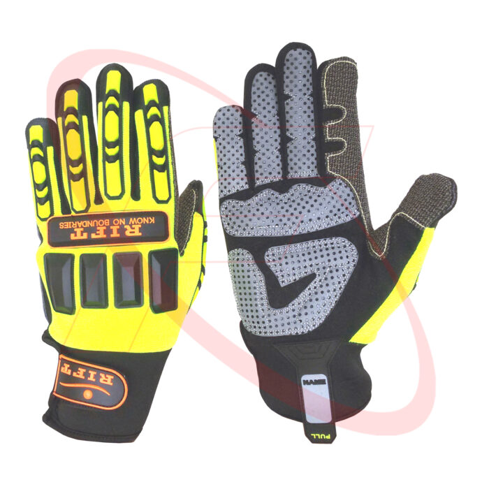 Impact Protective Mechanic Gloves for Oil and Gas Industries Non-Slip TPR Oil Field Impact Gloves