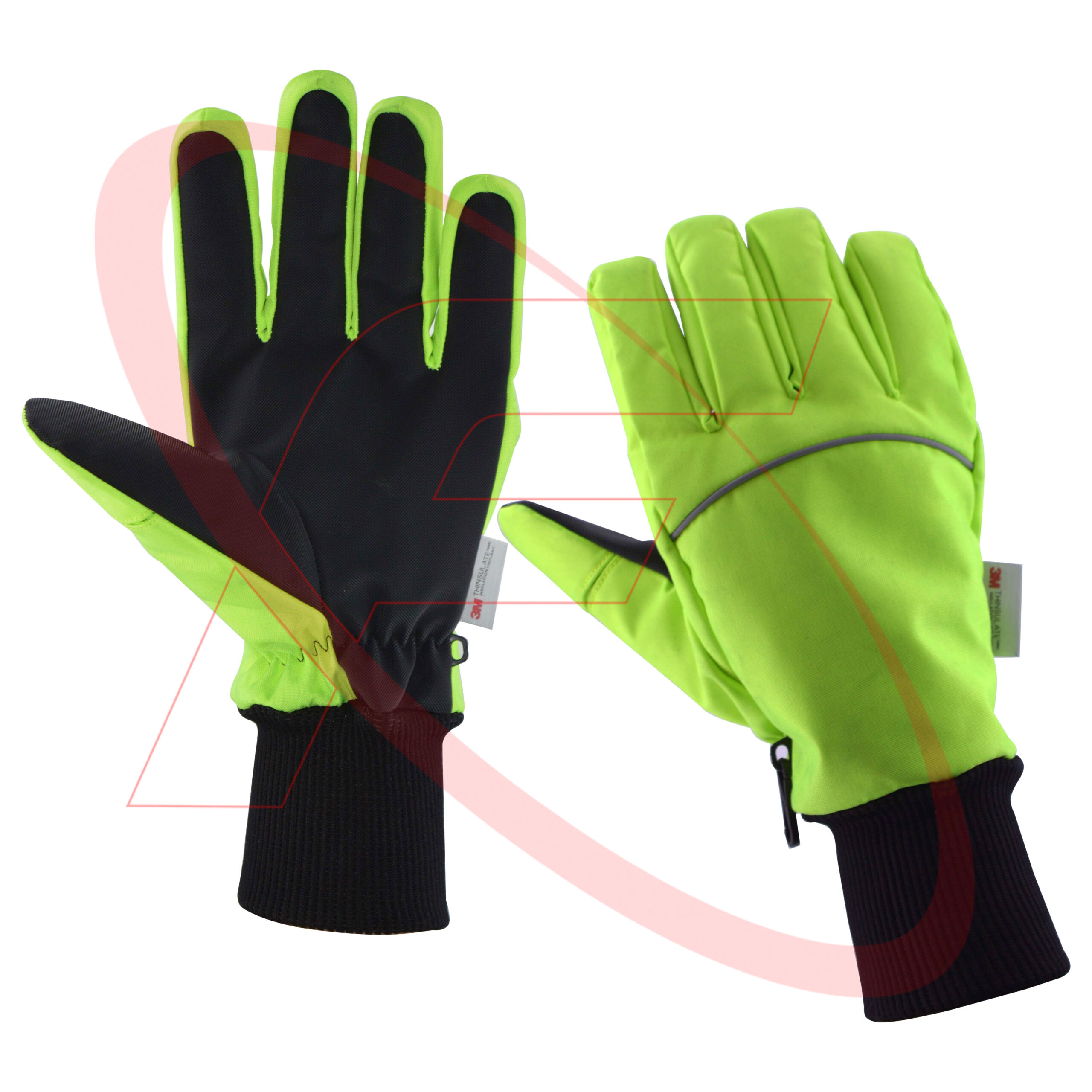 High Visible Winter Mechanic Gloves in Synthetic Leather Best Winter Safety Gloves Winter Gloves for Wind and Water Resistant