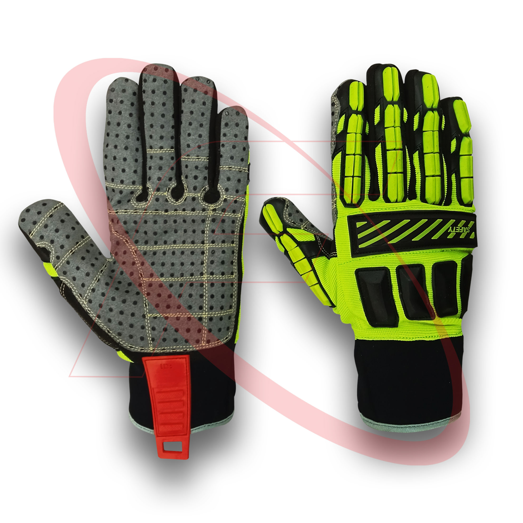 Impact Protective Mechanic Safety Gloves for Industrial Mechanical Work Non-Slip Synthetic Leather Anti Impact Gloves