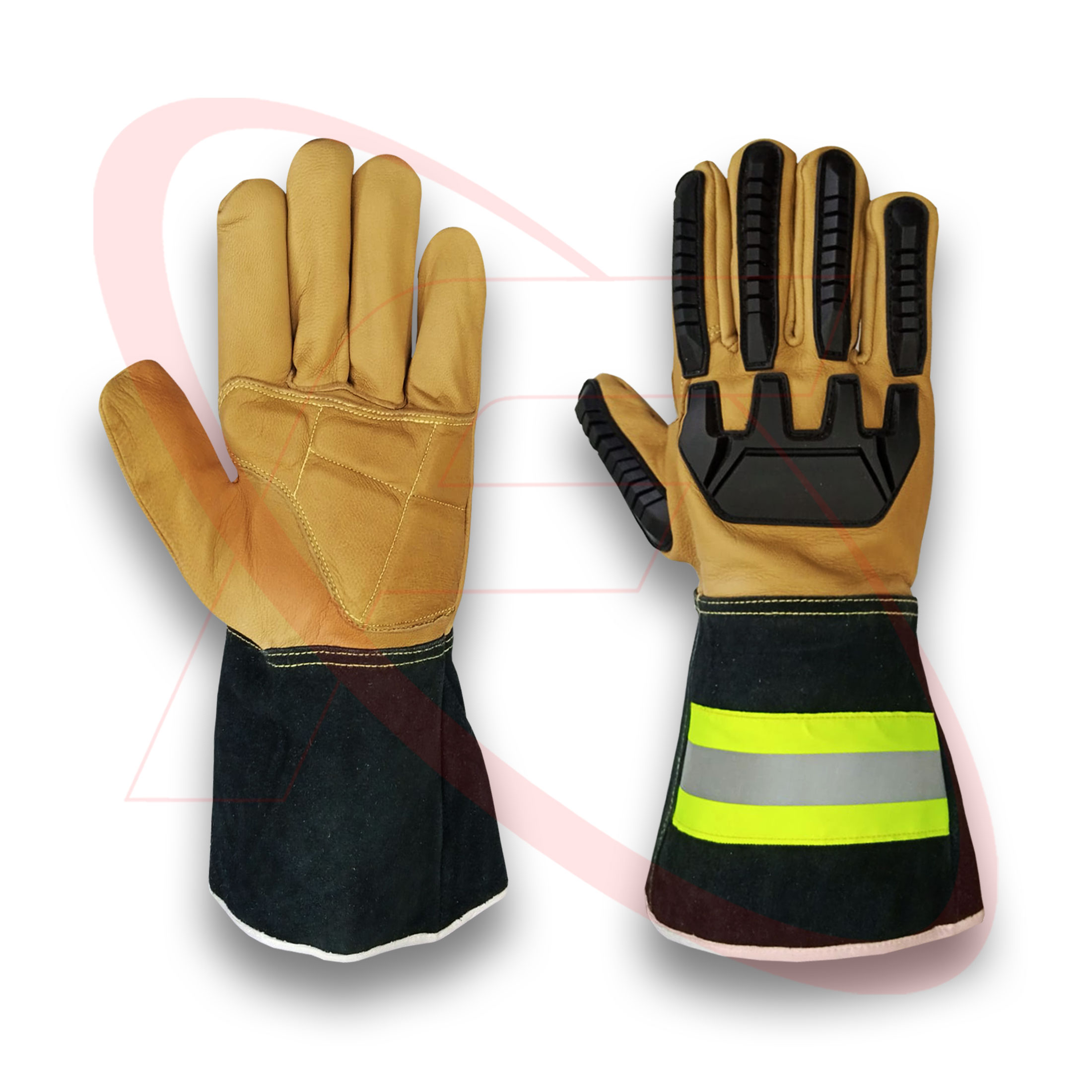 Anti Impact Gloves in Goatskin Leather Tig Welding Gloves For Safety Work Wholesale Impact TPR Cut Resistant Driver Gloves