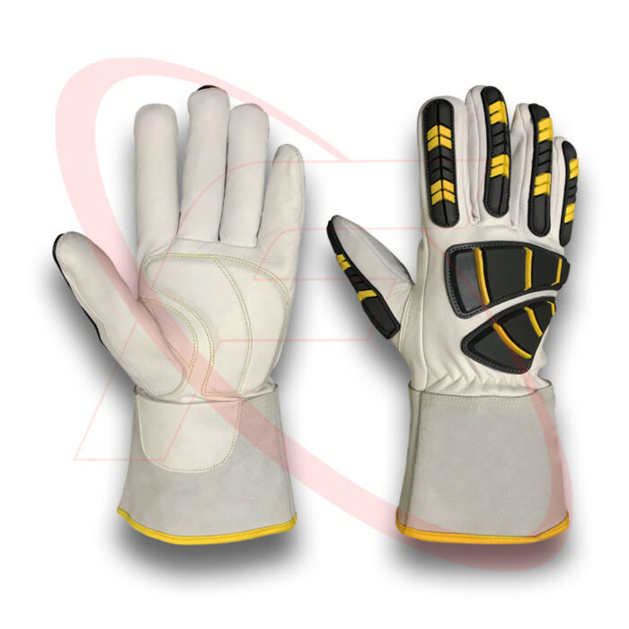 Impact Protective Welding Gloves Anti-Impact Gloves Goatskin Leather Driver Gloves
