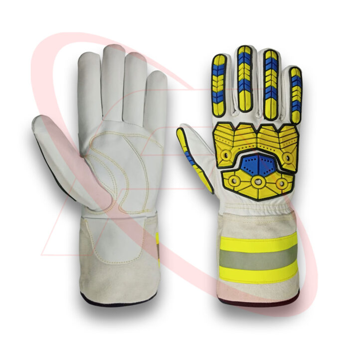 Anti Impact Gloves in Goatskin Leather Tig Welding Gloves For Safety Work Wholesale Impact TPR Un-lined Driver Gloves