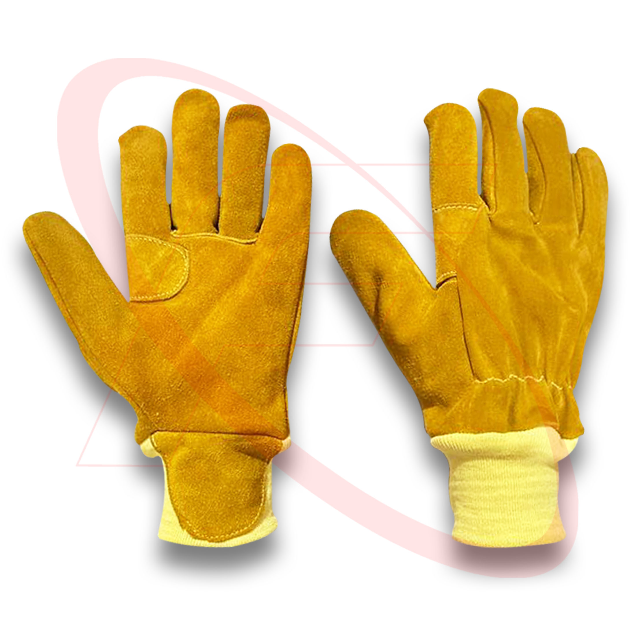 Fire Fighter Gloves Cowhide Split Leather with Moisture Barer Fire Fighter Gloves For mans