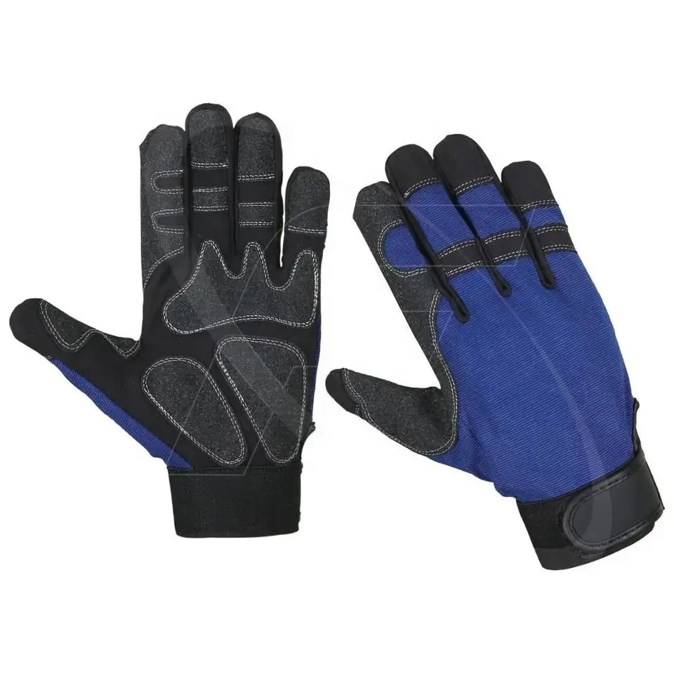 Mechanic Gloves in Synthetic Leather Grippy Reinforcement Palm Mechanic Safety Gloves