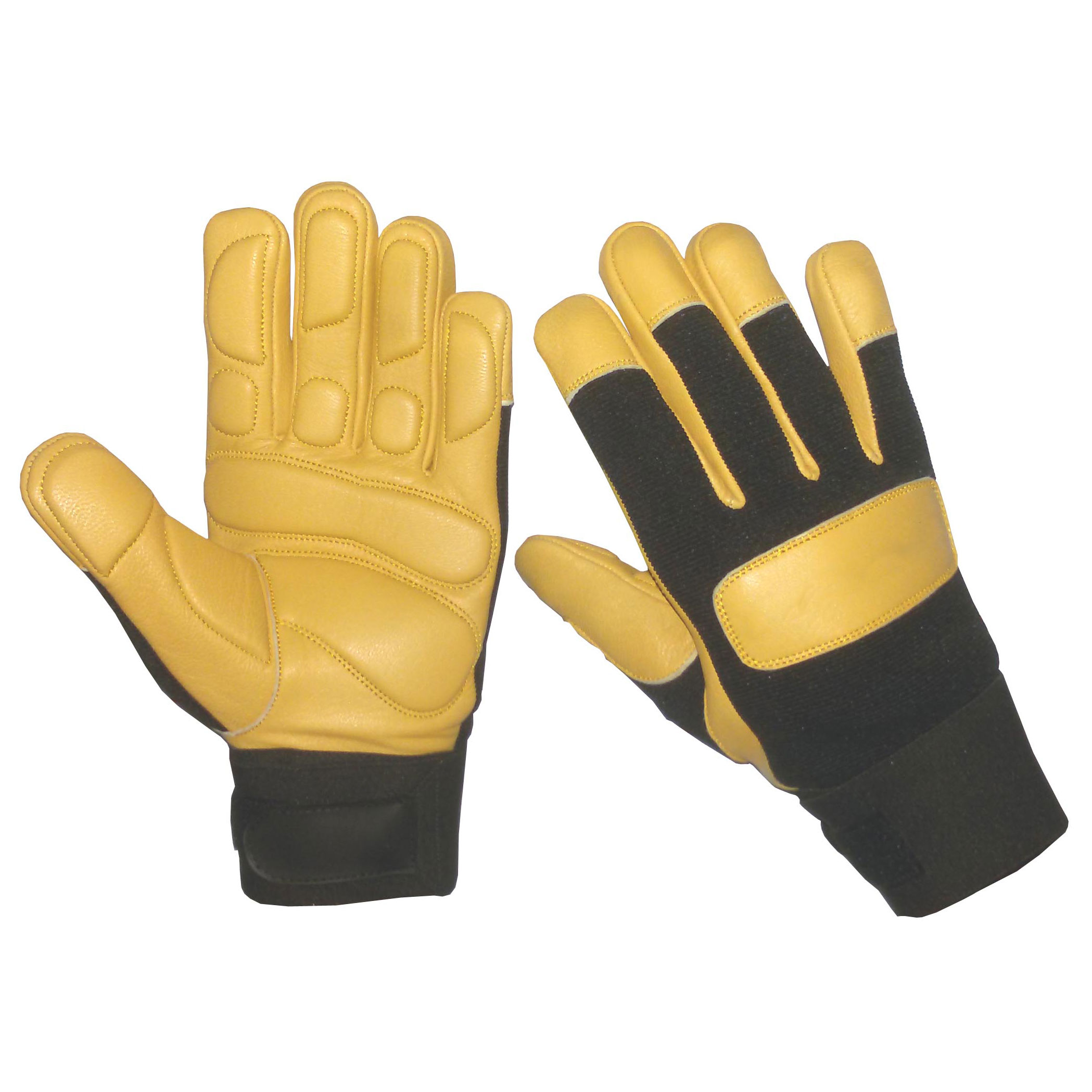 Mechanic Gloves In Goar Leather Anti-vibration Safety Power Tools Gloves For Pneumatic Tools