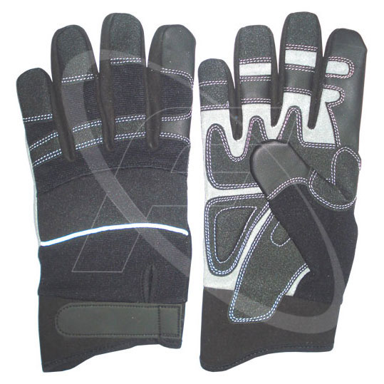 Mechanic Gloves / Leather Safety Mechanic Gloves / Working Gloves, Synthetic Leather Gloves