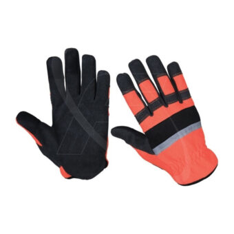 High Visibility Orange Mechanic Gloves