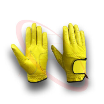 Premium Soft Yellow leather Golf Gloves
