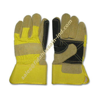 Double Palm Cowhide Split Leather Work Gloves