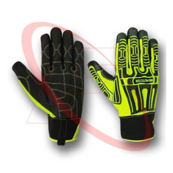 Impact Protective HI-VIS Mechanic Gloves