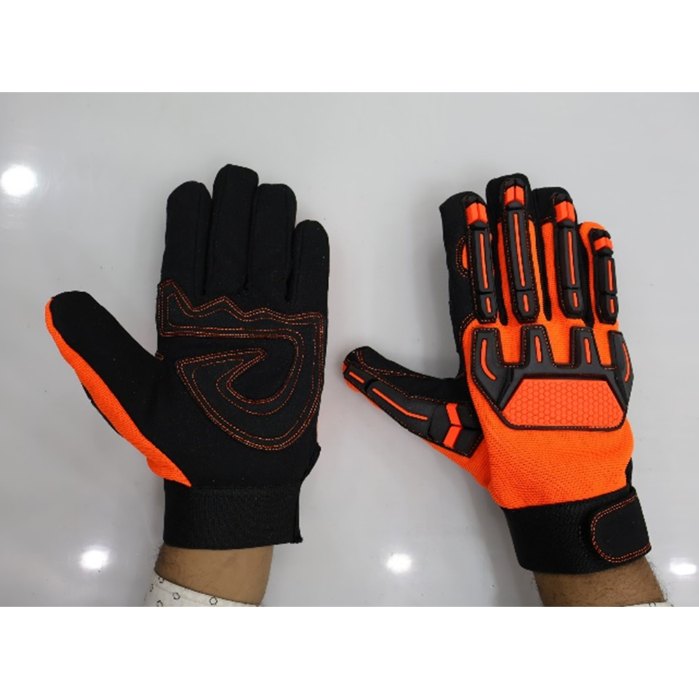 Impact Protective HI-VIS Mechanic Gloves
