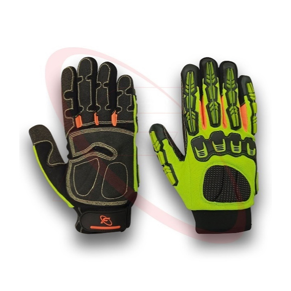Impact Protective High Visibility Mechanic Gloves