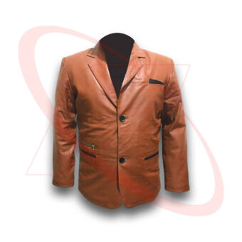 Brown Leather Men Coat