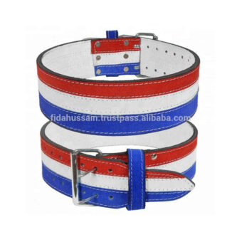 Weight Lifting Tri-Color Leather Belt