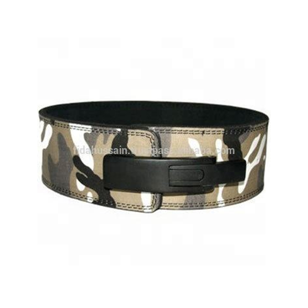 Weightlifting Camouflage Leather Lever Belt